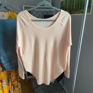 TNA long sleeve waffle-knit shirt